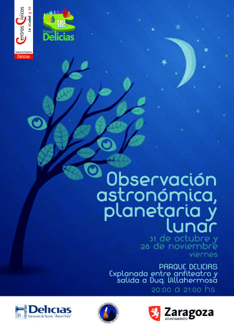 Observación lunar y planetaria urbana desde el Parque Delicias